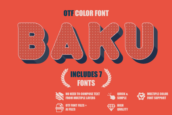 Baku: A Bold, Colorful Typeface for Impactful Design
