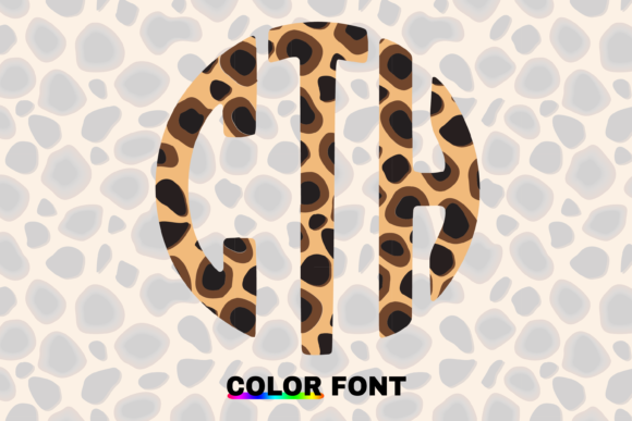 Cheetah Circle: Infusing Playful Charm into Your Monograms