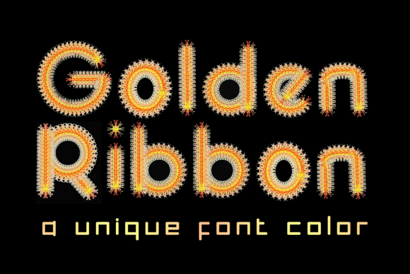 Golden Ribbon: Elevating Your Creative Projects with a Premium Display Font