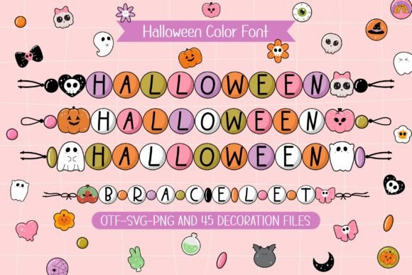 Halloween Bracelet: A Cute, Spooky Typeface for Festive Designs