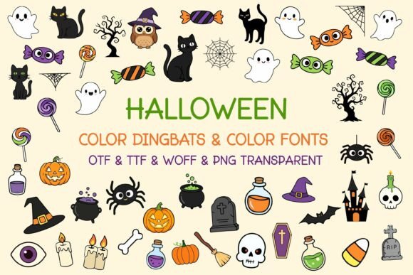 Halloween Color: A Dingbats Font for Instant Spooky Flair