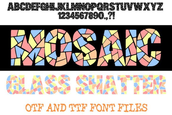 Mosaic Glass Shatter: A Display Font with Fractured Brilliance