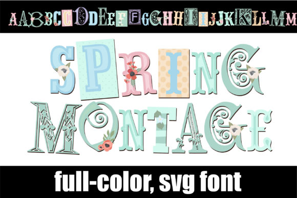 Spring Montage: A Pastel Color Font for Impactful Designs
