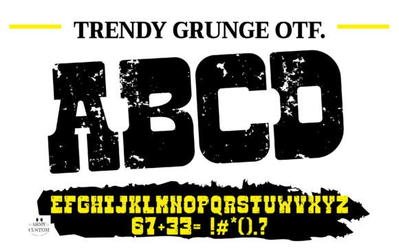 Trendy Grunge: Gritty Typography for Modern Impact
