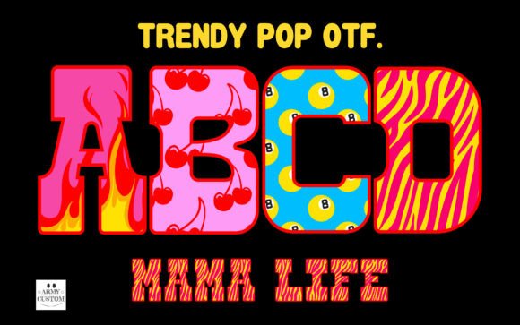 Trendy Pop: A Typeface Bursting with Nostalgic Energy